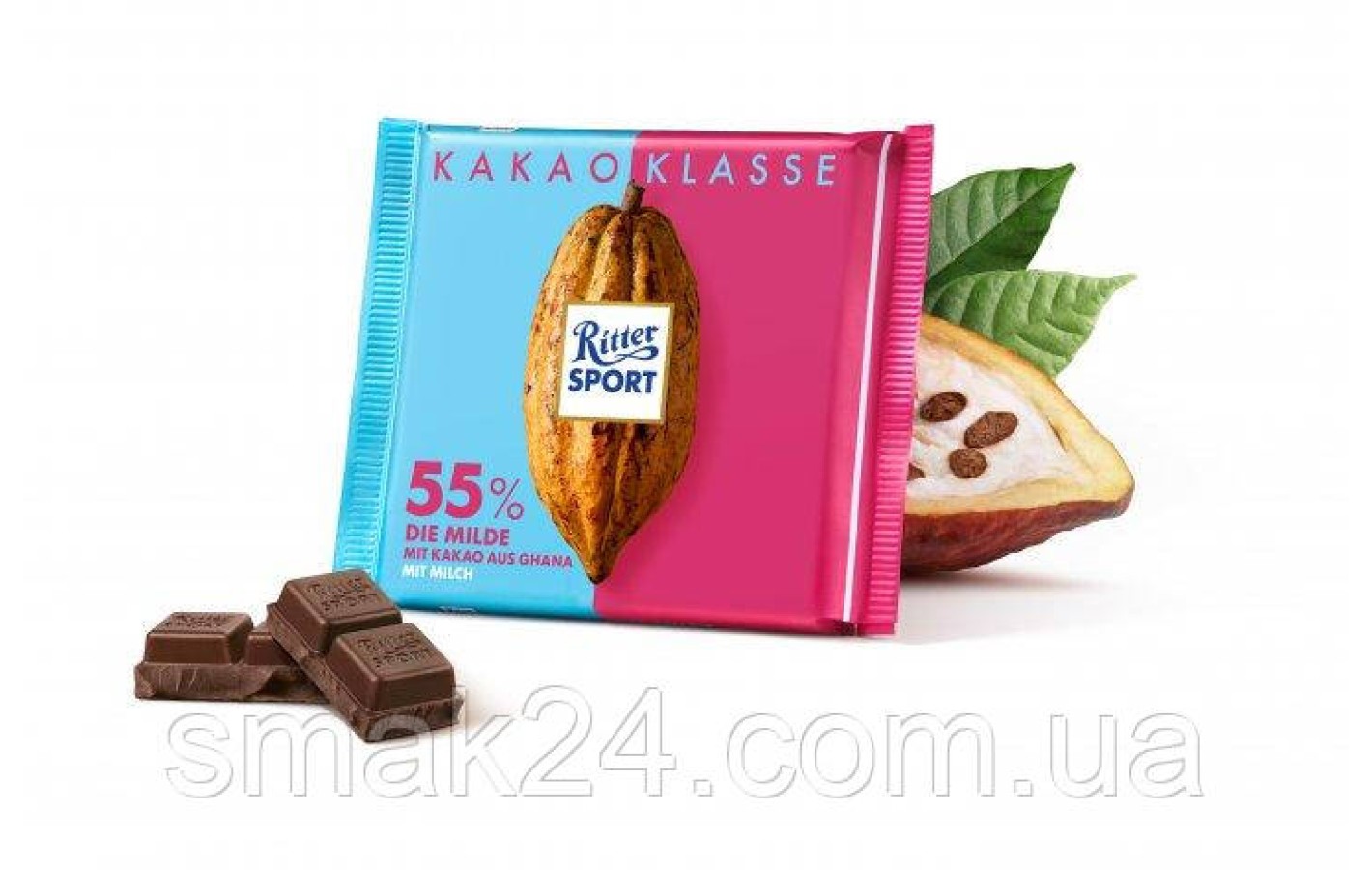Шоколад черный 55% какао Ritter Sport Kakao Klasse Германия 100г