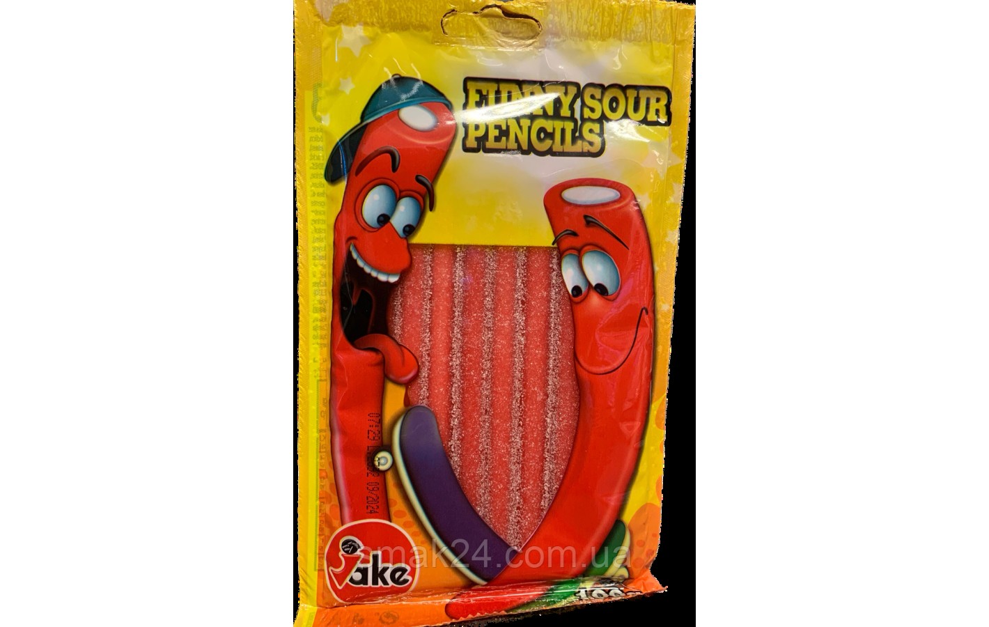 Желейные конфеты Кислый Забавный Карандаш Jake Funny Sour Pencils 100г Испания