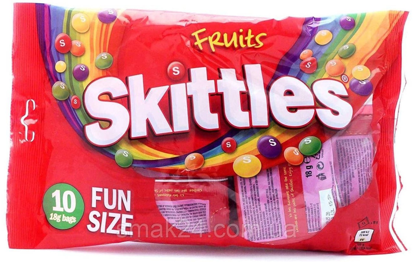 Драже фруктовое Skittles Fruits (18x18г) 324г Германия