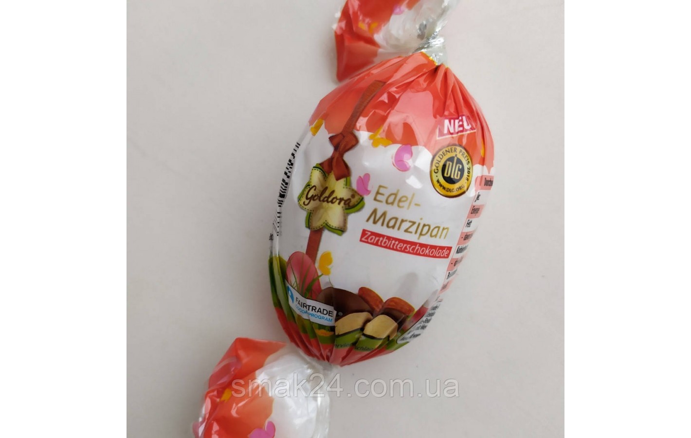 Марципан у чорному шоколаді Goldora Edelmarzipan 100 г Німеччина