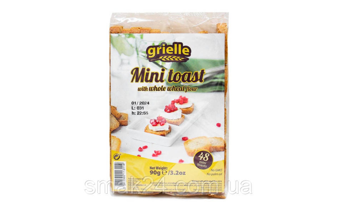 Мини-тосты из муки цельного пшеничного зерна Grielle Mini Toast 90г Португалия