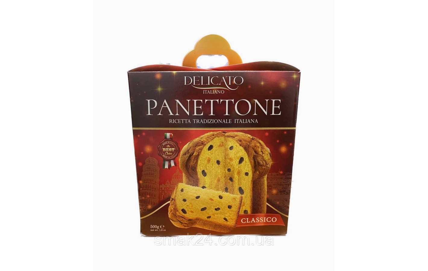 Панеттоне классический с изюмом и цукатами Delicato PANETTONE Classico 800г Италия
