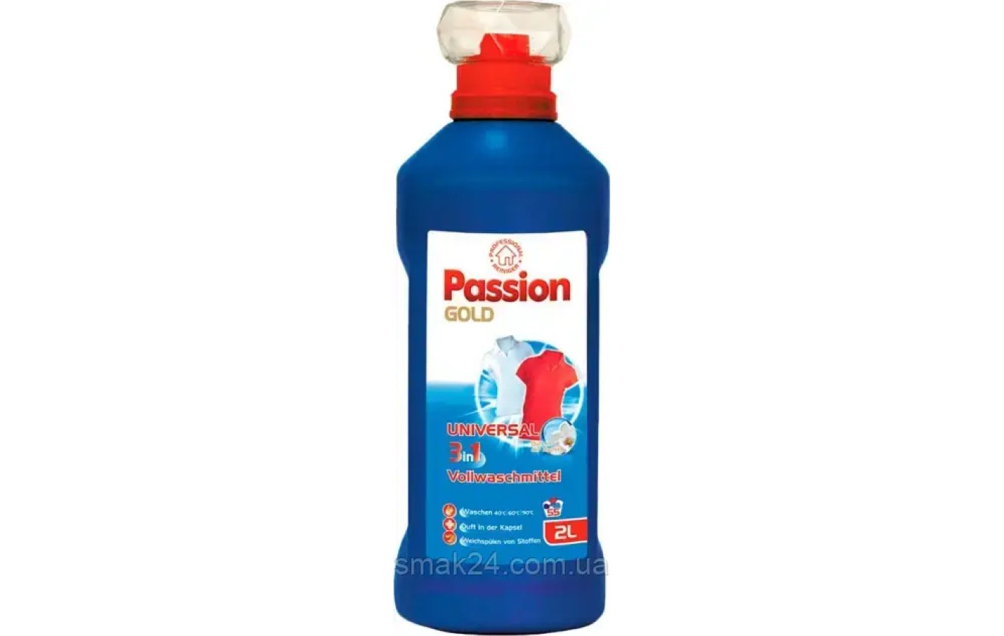 Гель для стирки белых и цветных тканей 3 в 1 Passion Gold Universal 2л Германия