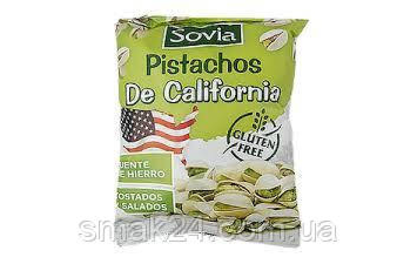 Фісташки із сіллю Преміум БЕЗ ГЛЮТЕНА Sovia Pistachos De California 250 г Іспанія