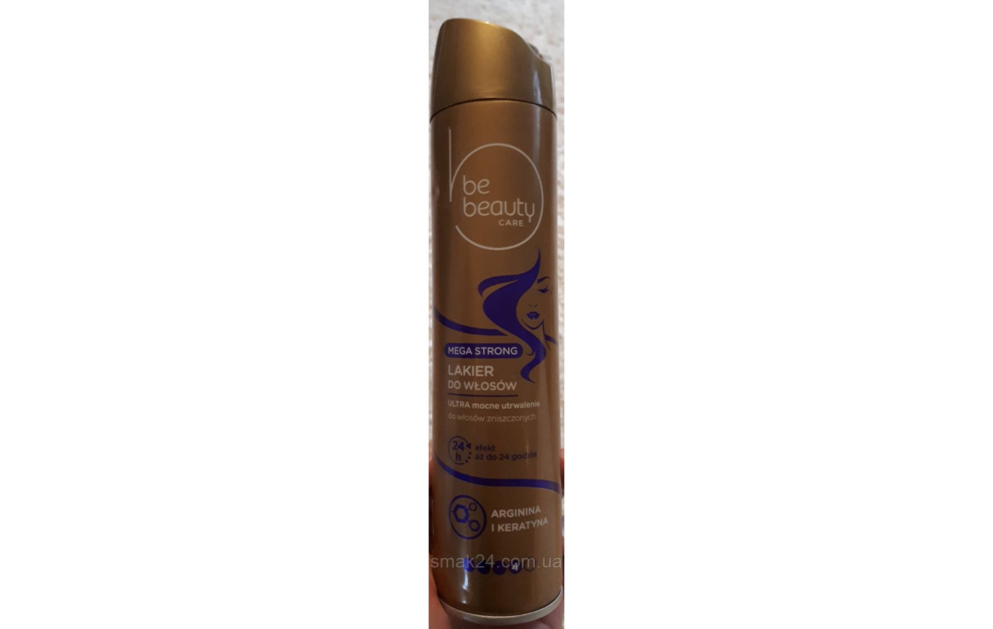 Лак для волос с аргинином и кератином Be Beauty Mega Strong 250мл Польша