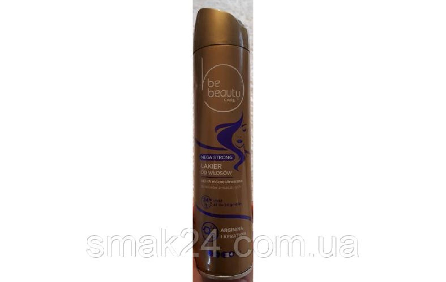 Лак для волос с аргинином и кератином Be Beauty Mega Strong 250мл Польша