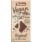 Шоколад чорний з екстрактом вівса БЕЗ ГЛЮТЕНУ БЕЗ ЦУКРУ Torras Vegan Original 100г Іспанія