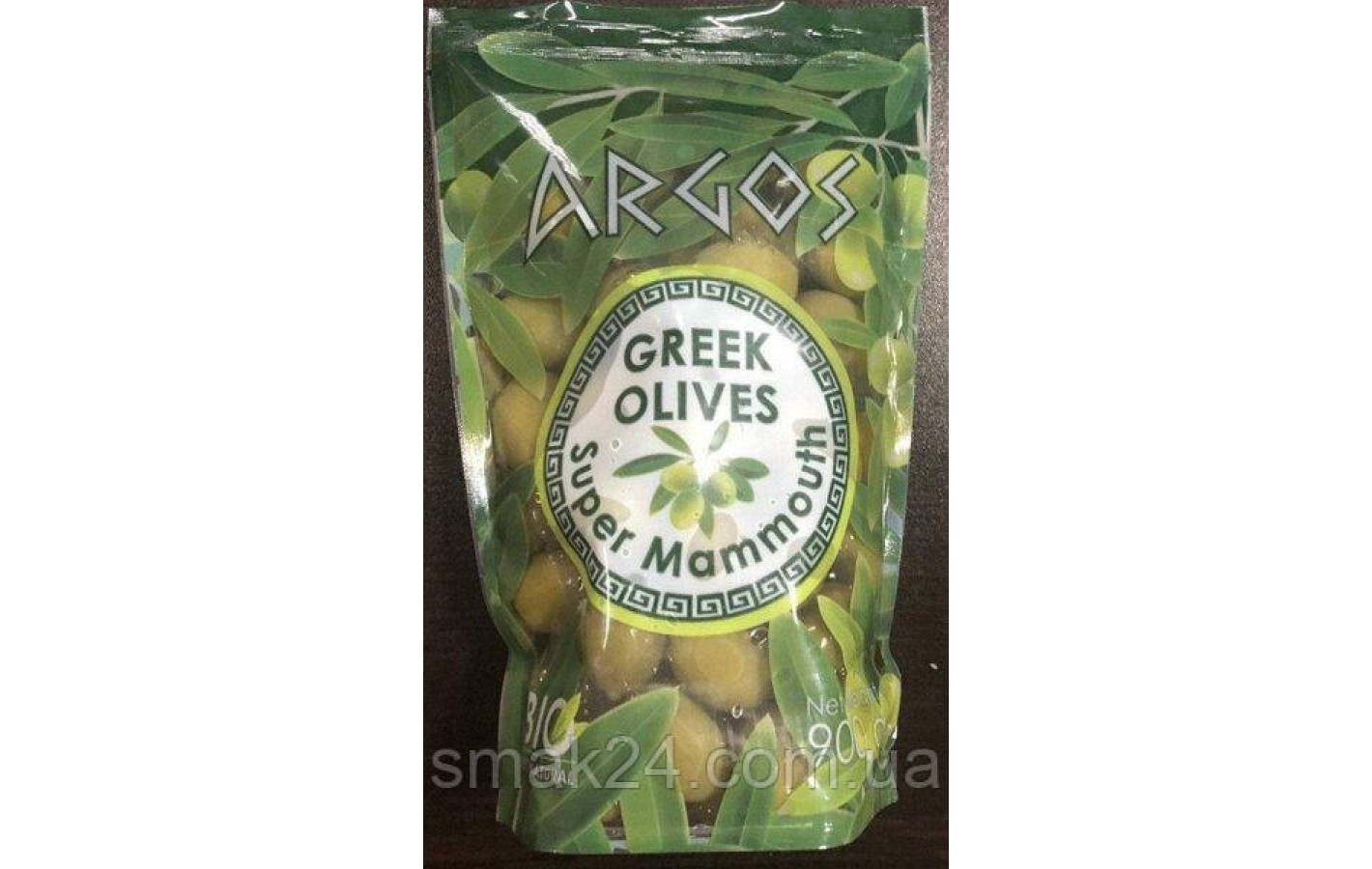 Оливки зеленые Argos Greek Olives Super Mammouth Bio 100% Natural 900/505г Греция
