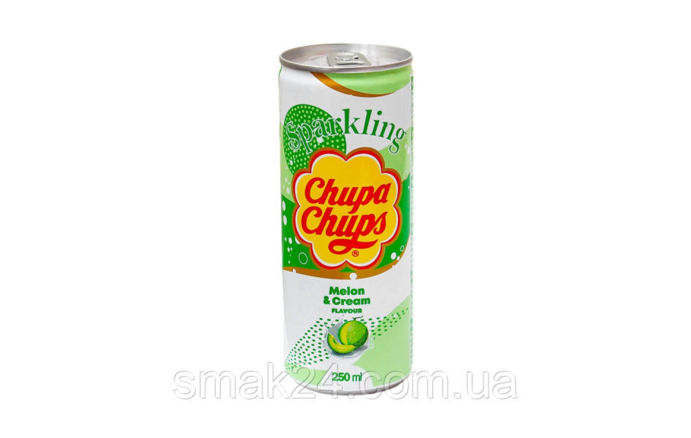 Напиток газированный со вкусом дыни и сливок Chupa Chups Melon&Cream 250мл ж/б