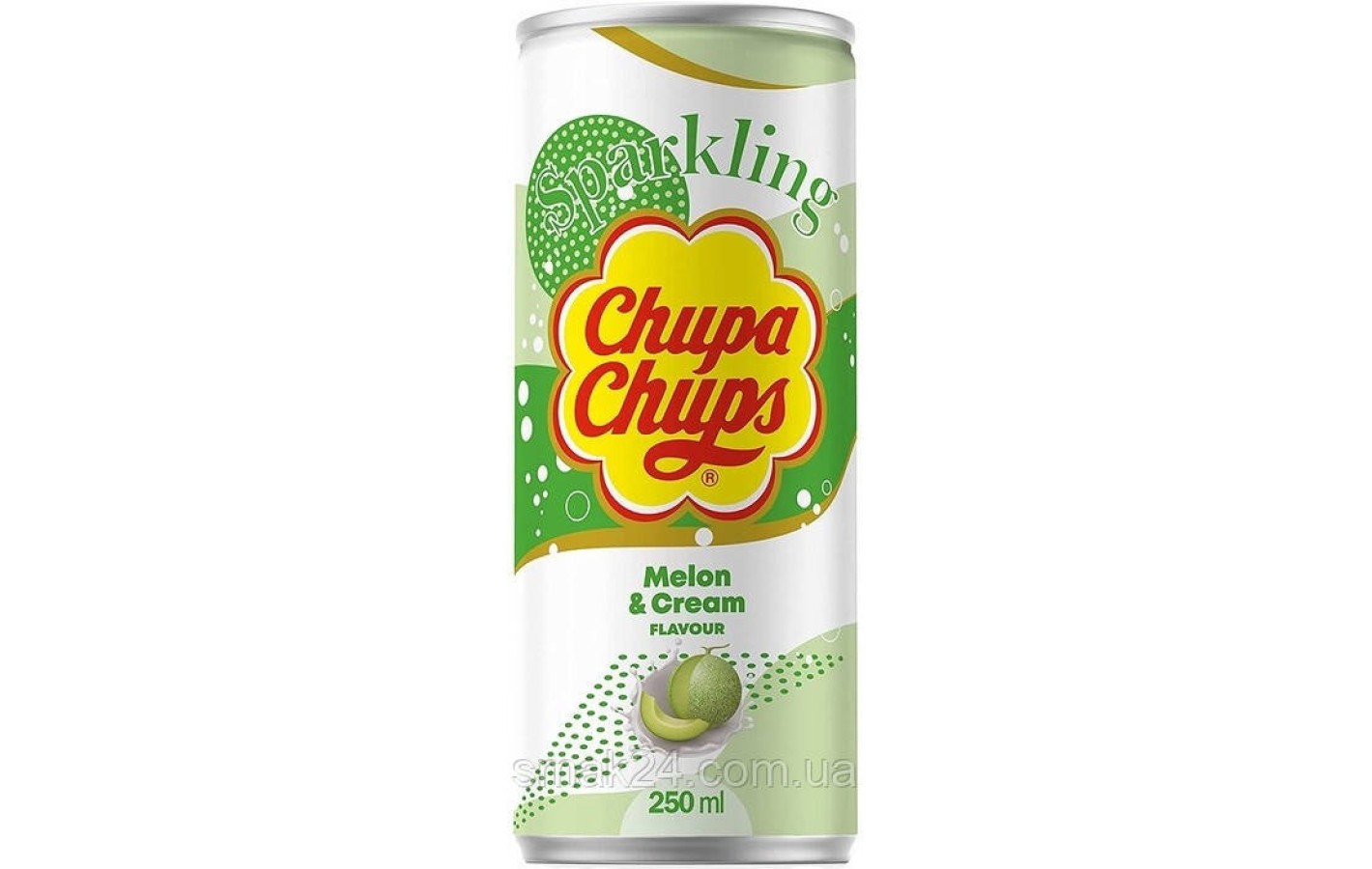 Напиток газированный со вкусом дыни и сливок Chupa Chups Melon&Cream 250мл ж/б