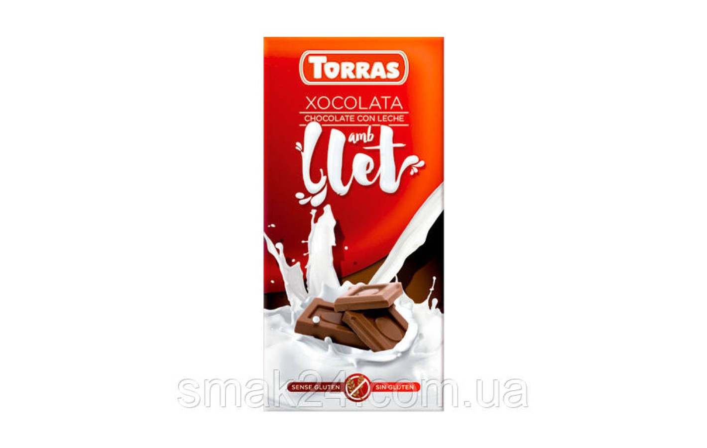 Шоколад молочный БЕЗ ДОБАВОК БЕЗ ГЛЮТЕНА Torras Amb Llet 80г Испания