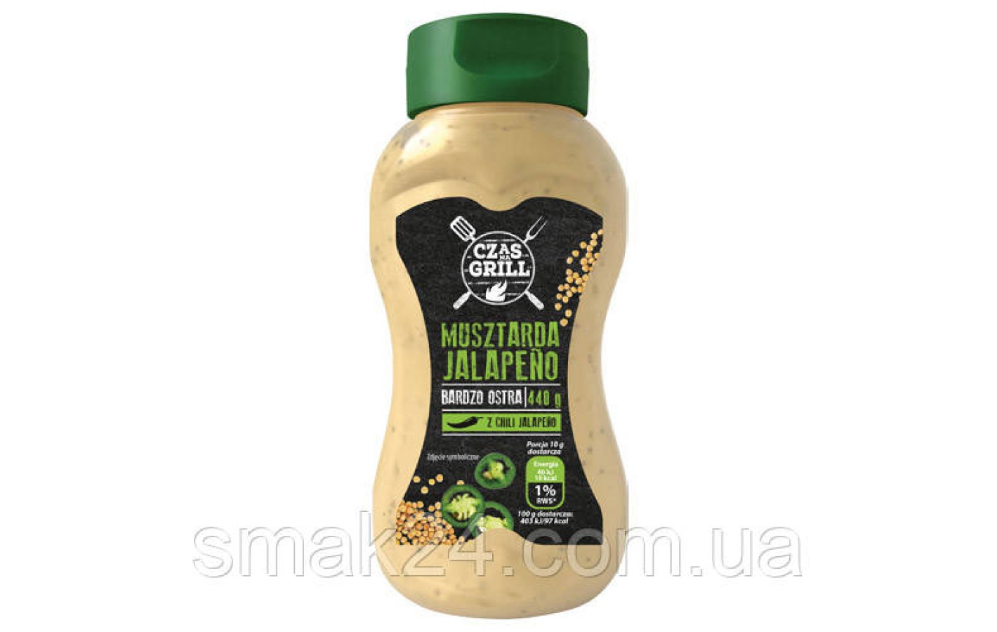 Муштарда горчица для гриля  с перцем халапенью острая Czas na Grill Musztarda Jalapeno 440г Польша