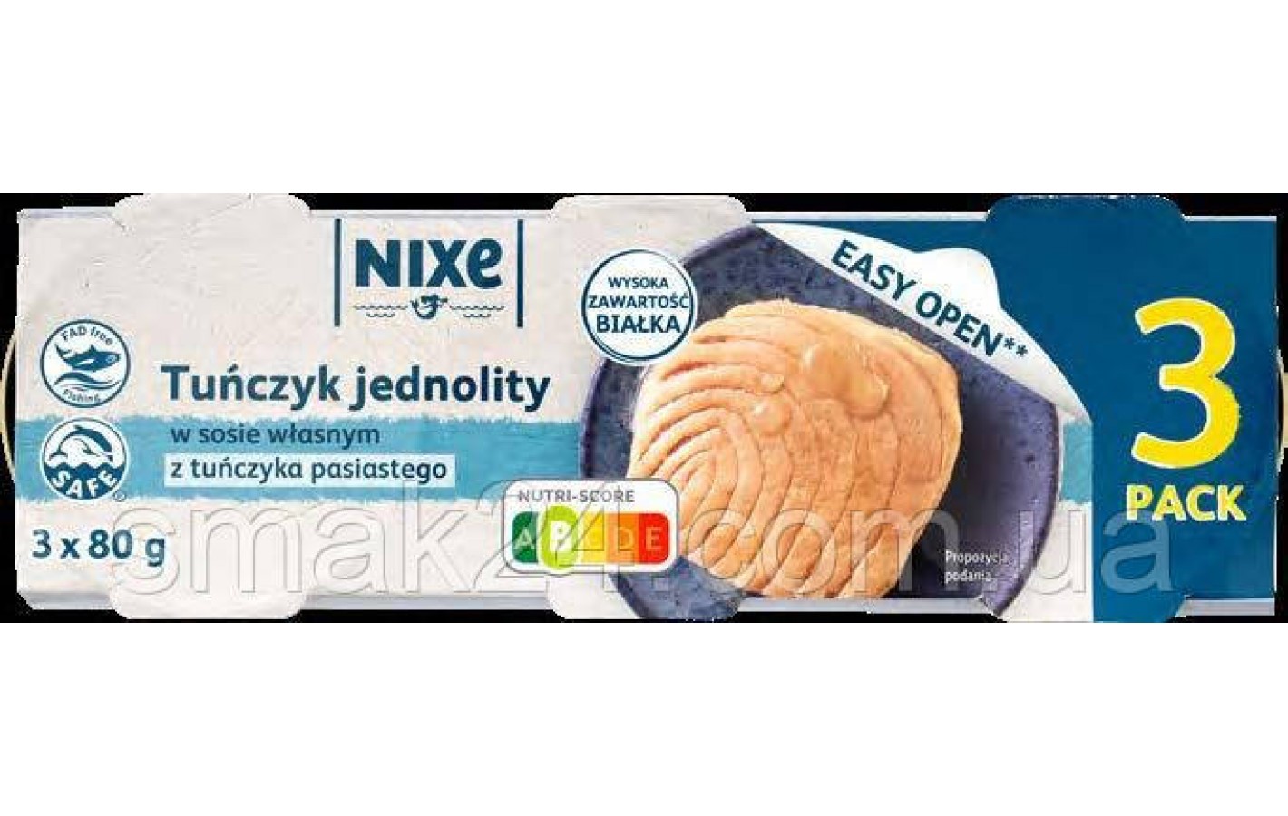 Тунец в собственном соку Nixe Tunczyk jednolity 3x80г  Германия