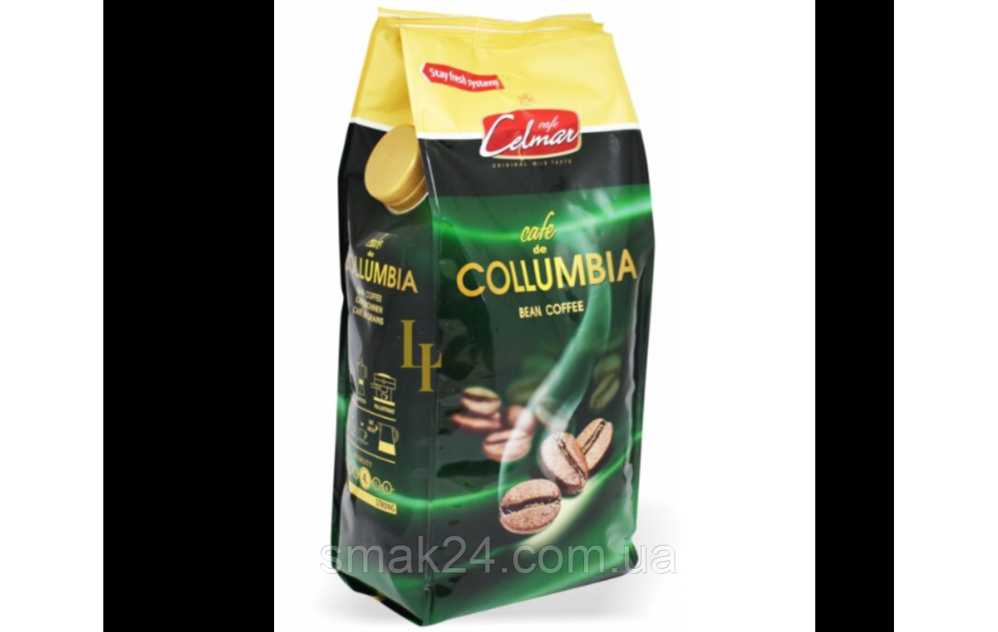 Кофе в зернах Celmar Cafe Bean de Collumbia 1кг Польша