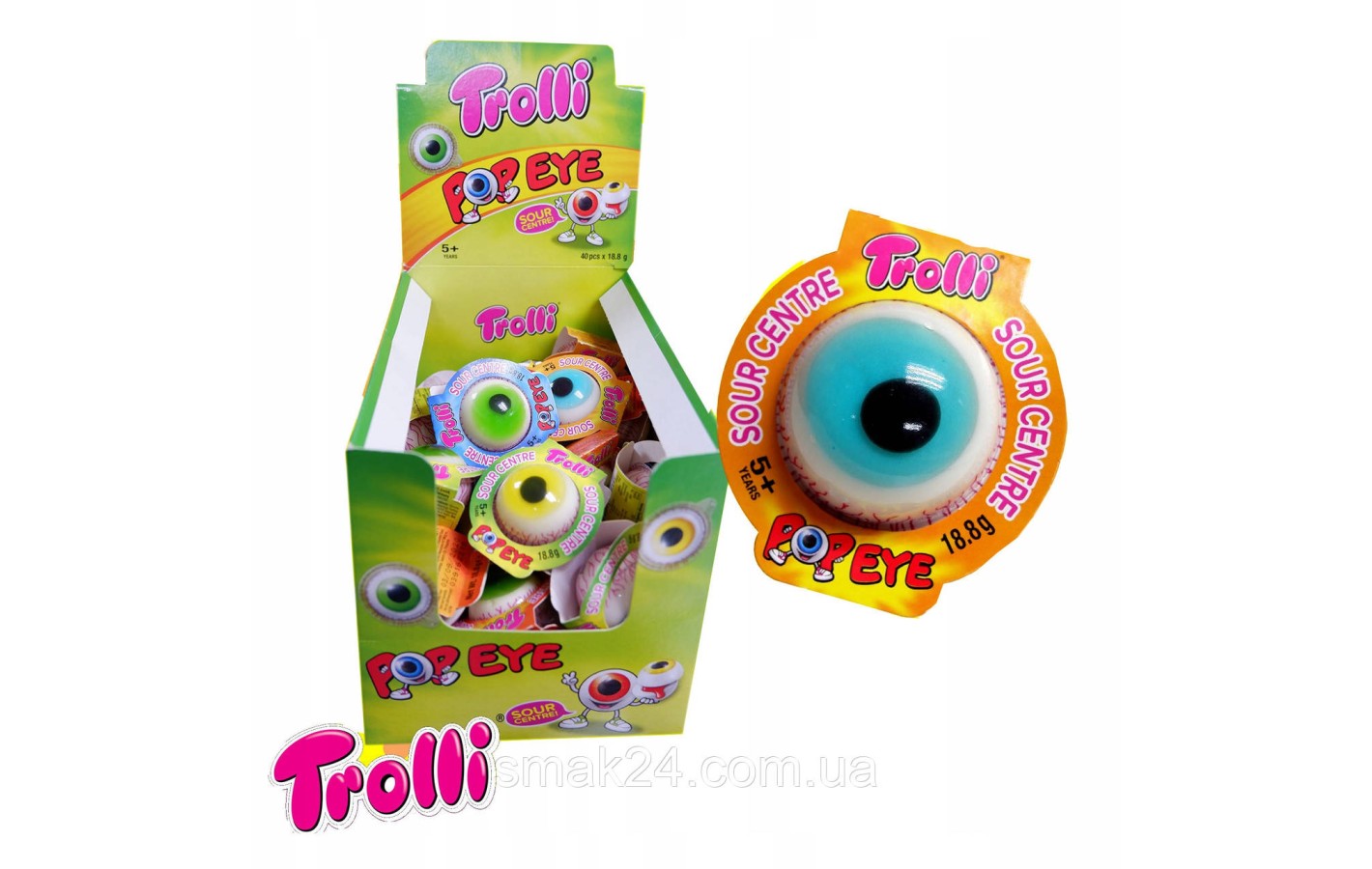 Желейные конфеты Глаза Trolli Pop Eye 18.8г  Германия