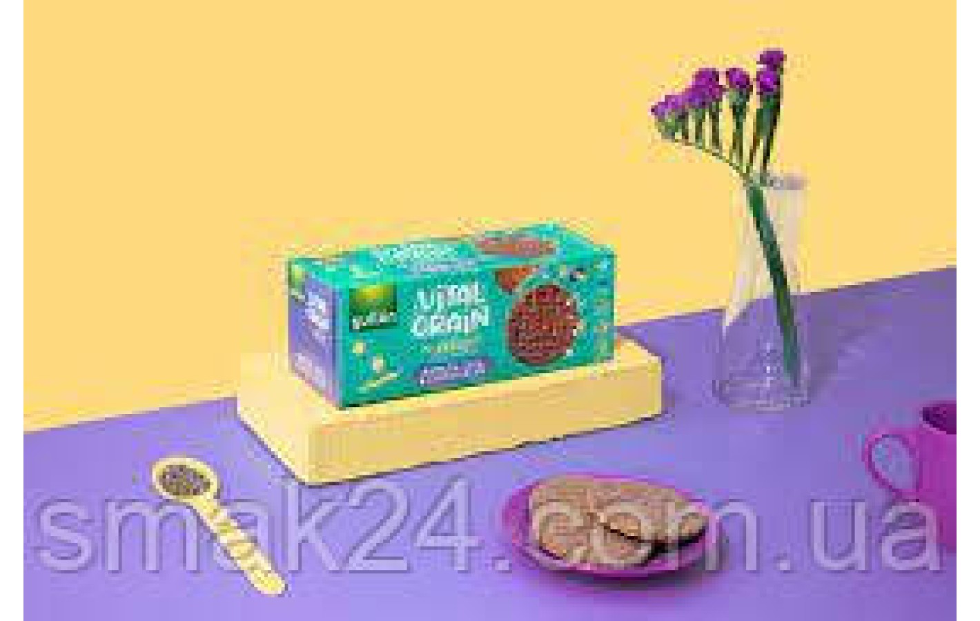 Печиво злакове з насінням чиа та молочним шоколадом Gullon Vital Grain Esgtlta,Chia&Choco Leite 310г Іспанія