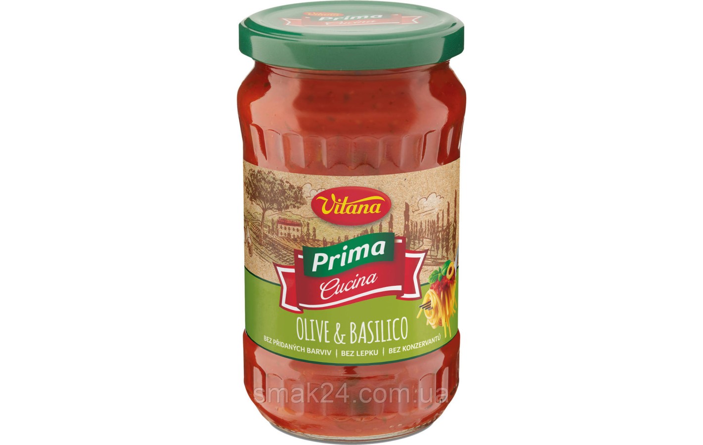 Соус томатний з оливками та базиліком до пасти Vitana Olive&Basilico 350г Чехія