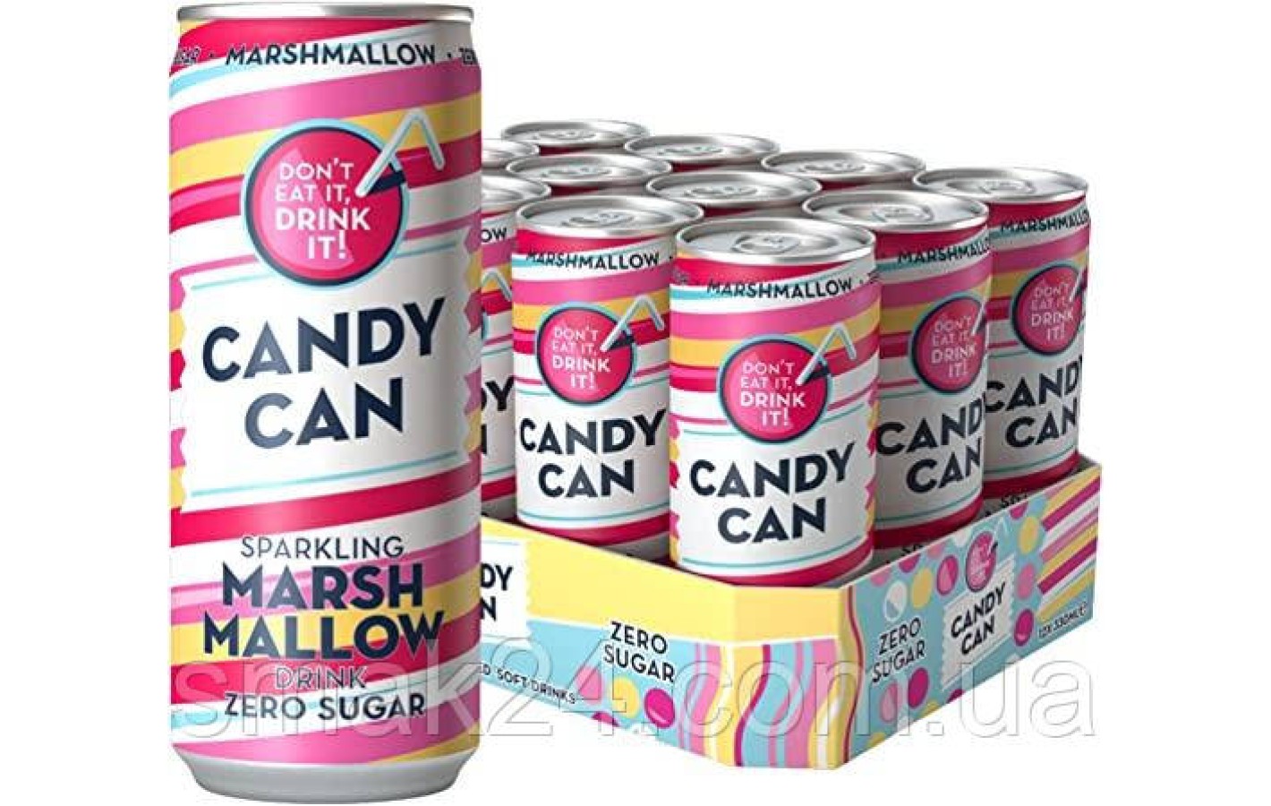 Напій газований Маршмелоу БЕЗ САХАРА Candy Can Marsh Mallow 0.5 л Нідерланди