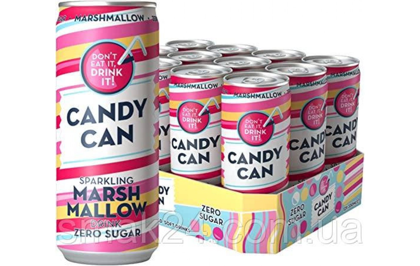Напиток газированный Маршмеллоу БЕЗ САХАРА Candy Can Marsh Mallow 0.5л Нидерланды