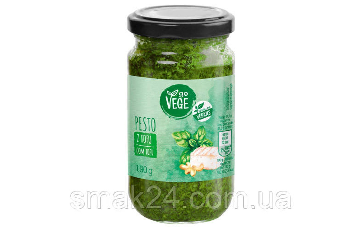 Соус  Песто с сыром тоффи Go Vege Pesto z Tofu 190 г Польша