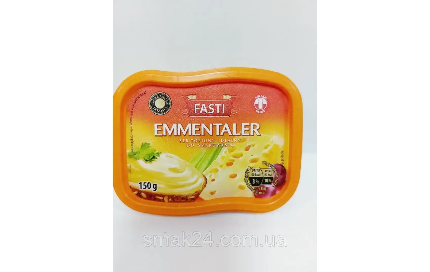 Сир плавлений Емунталер Fasti Emmentaler 150г Польща
