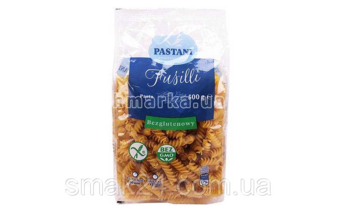 Макаронные изделия БЕЗ ГЛЮТЕНА Pastani Fusilli Спирали 500г Польша