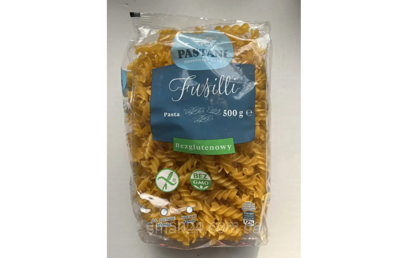 Макаронные изделия БЕЗ ГЛЮТЕНА Pastani Fusilli Спирали 500г Польша