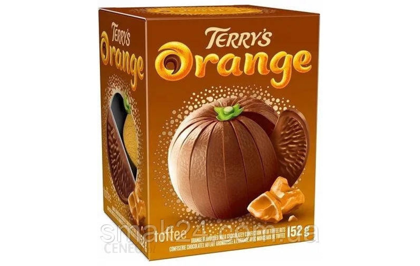 Шоколадний апельсин зі шматочками ірису Terrys Chocolate Orange Toffee Crunch 152г Франція