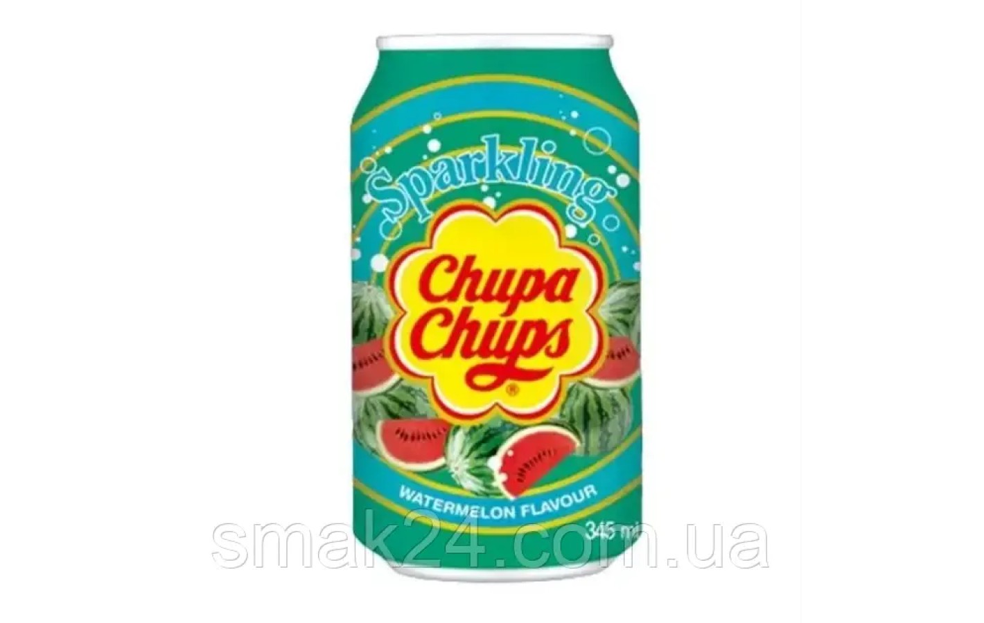 Напиток газированный со вкусом арбуза Chupa Chups Watermelon 345мл ж/б Корея
