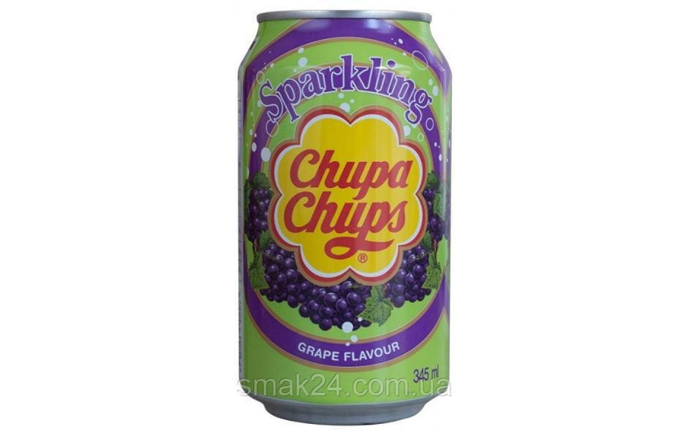 Напиток газированный со вкусом винограда Chupa Chups Grape 345мл ж/б Корея