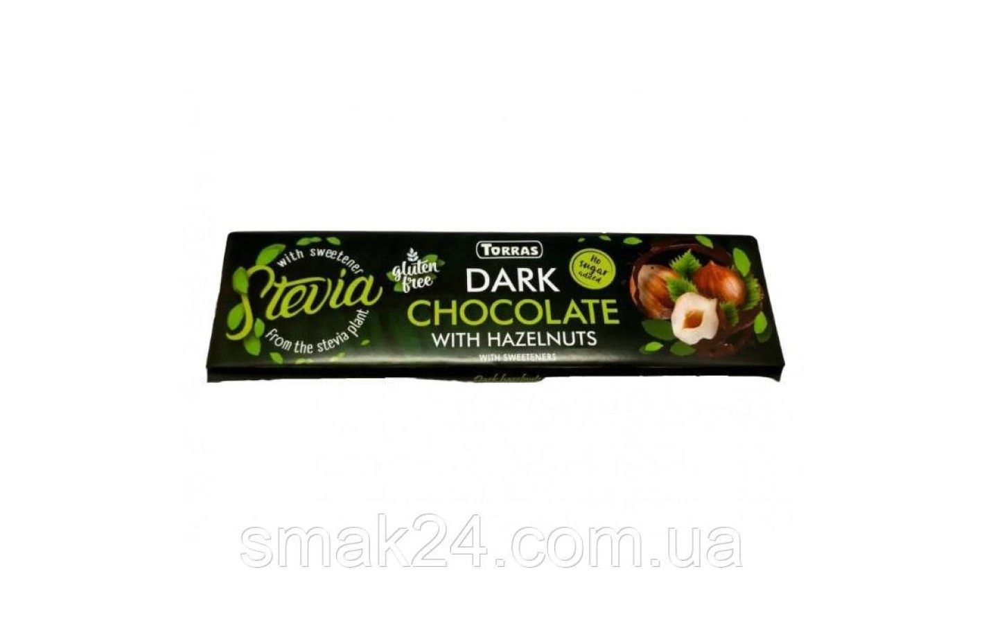 Шоколад чорний без цукру та глютену з фундуком Torras Zero Dark Huzelnuts 300 г Іспанія