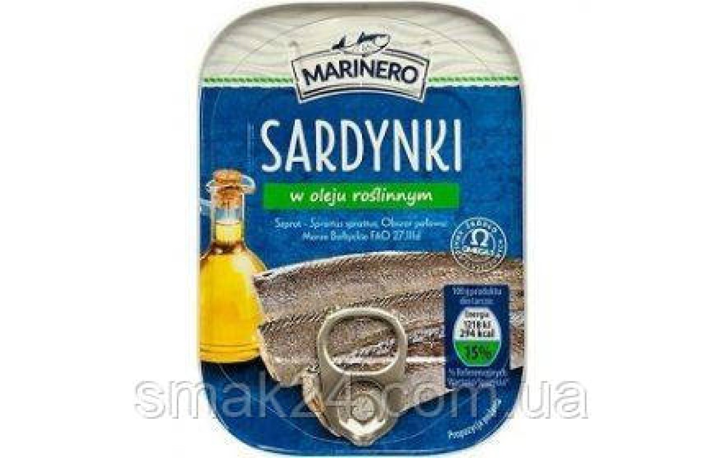 Сардинки в растительном масле Marinero Sardynki w oleju roslinnym 110г Польша