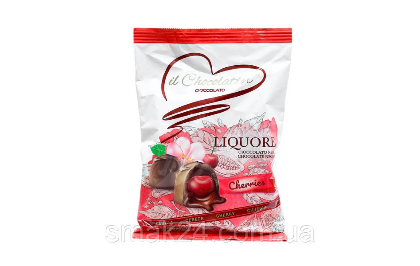Конфеты в темном шоколаде Вишня в ликере Eurochoc il Chocolatier Liquore Cherries 150г Испания