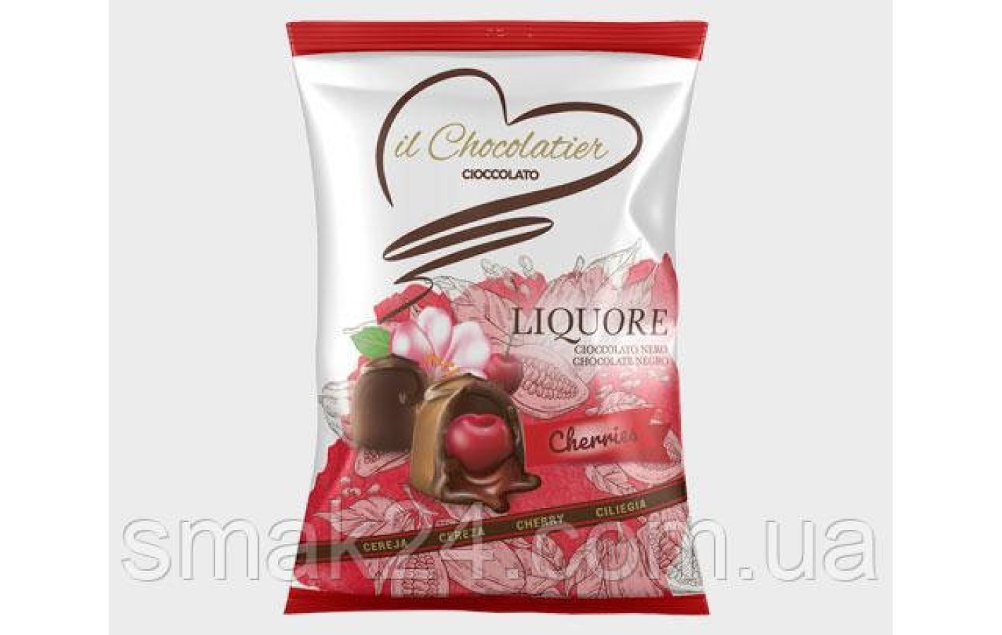 Конфеты в темном шоколаде Вишня в ликере Eurochoc il Chocolatier Liquore Cherries 150г Испания