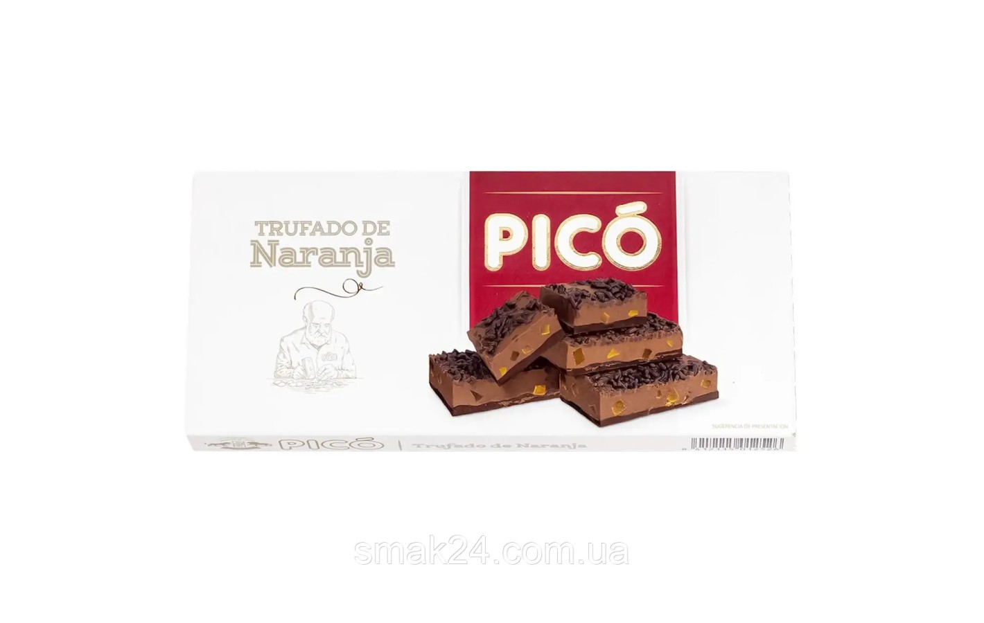 Туррон шоколадный трюфель с апельсином Pico Turron dTrufado de Naranja 150г Испания
