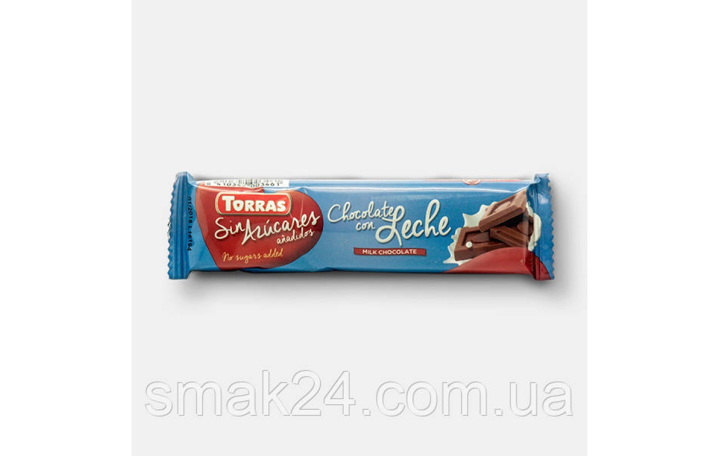 Шоколад молочний Торрас БЕЗ ГЛЮТЕНУ БЕЗ ЦУКРУ Torras Leche 30г Іспанія