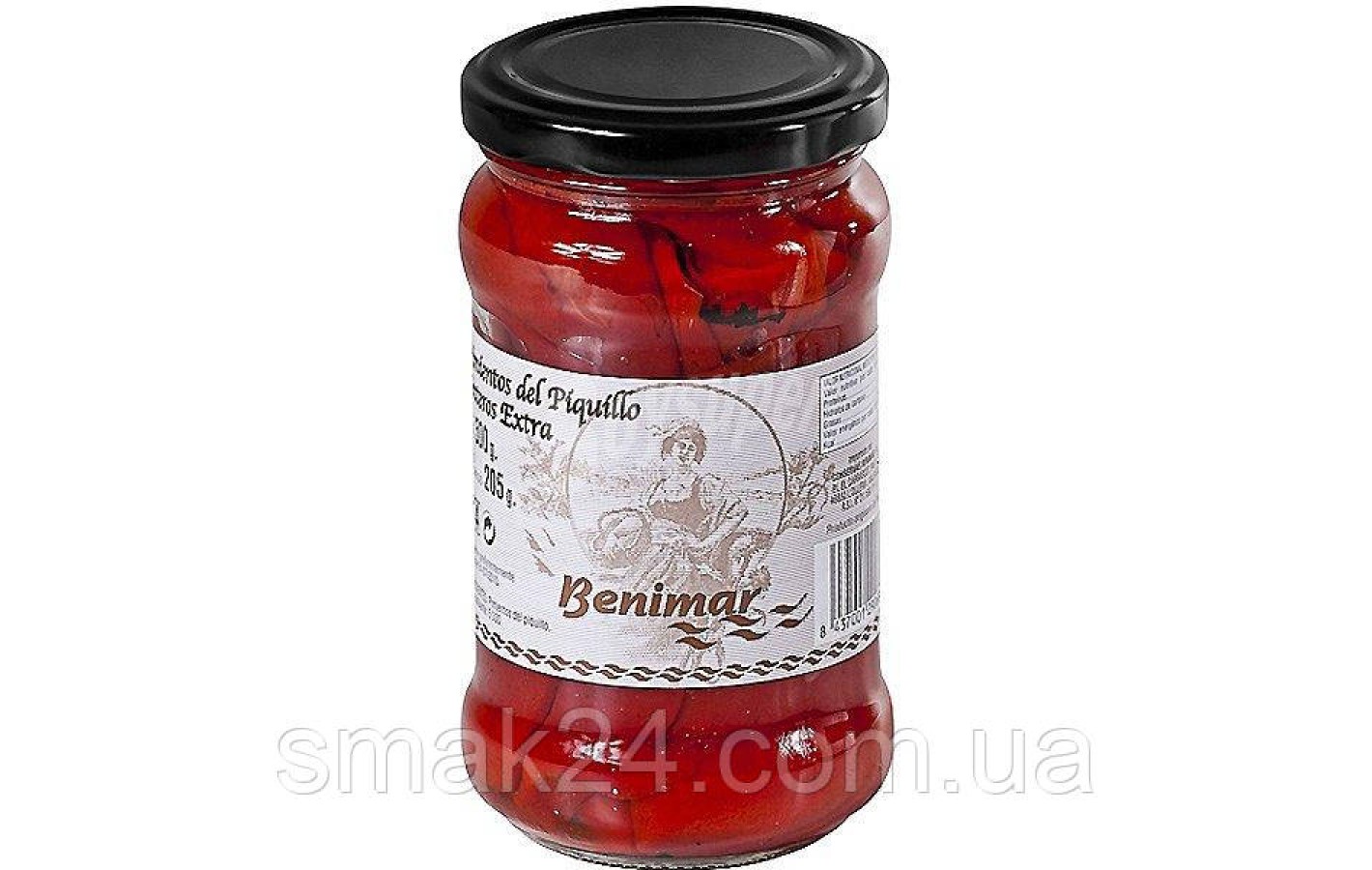 Консервований перець Пікільо Benimar Pimientos Del Piquillo Enteros Extra 300г/225г Іспанія