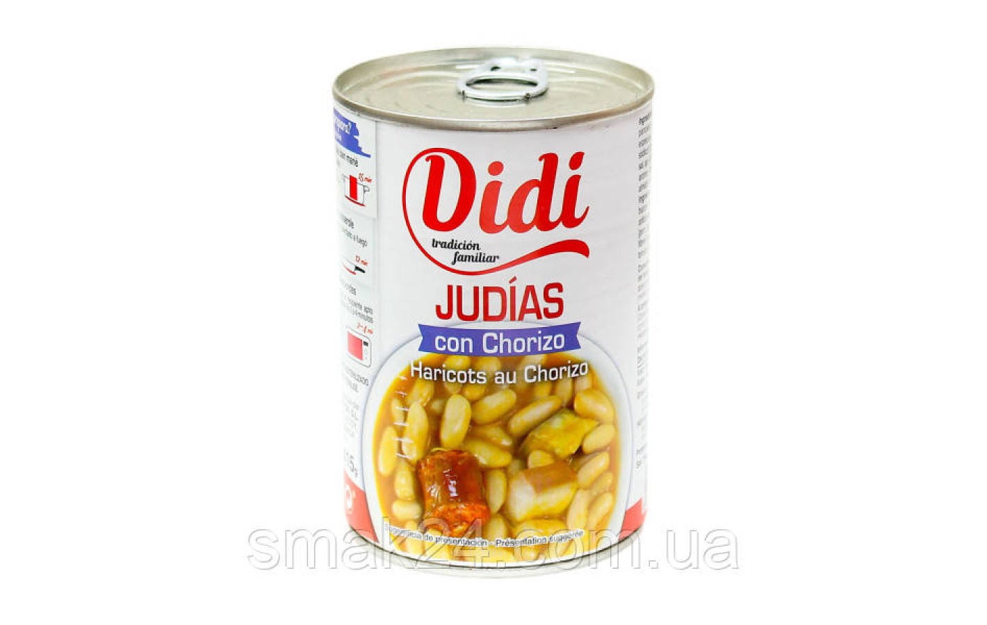 Фасоль белая с беконом и черизо Didi Judias con Chorizo 415г Испания