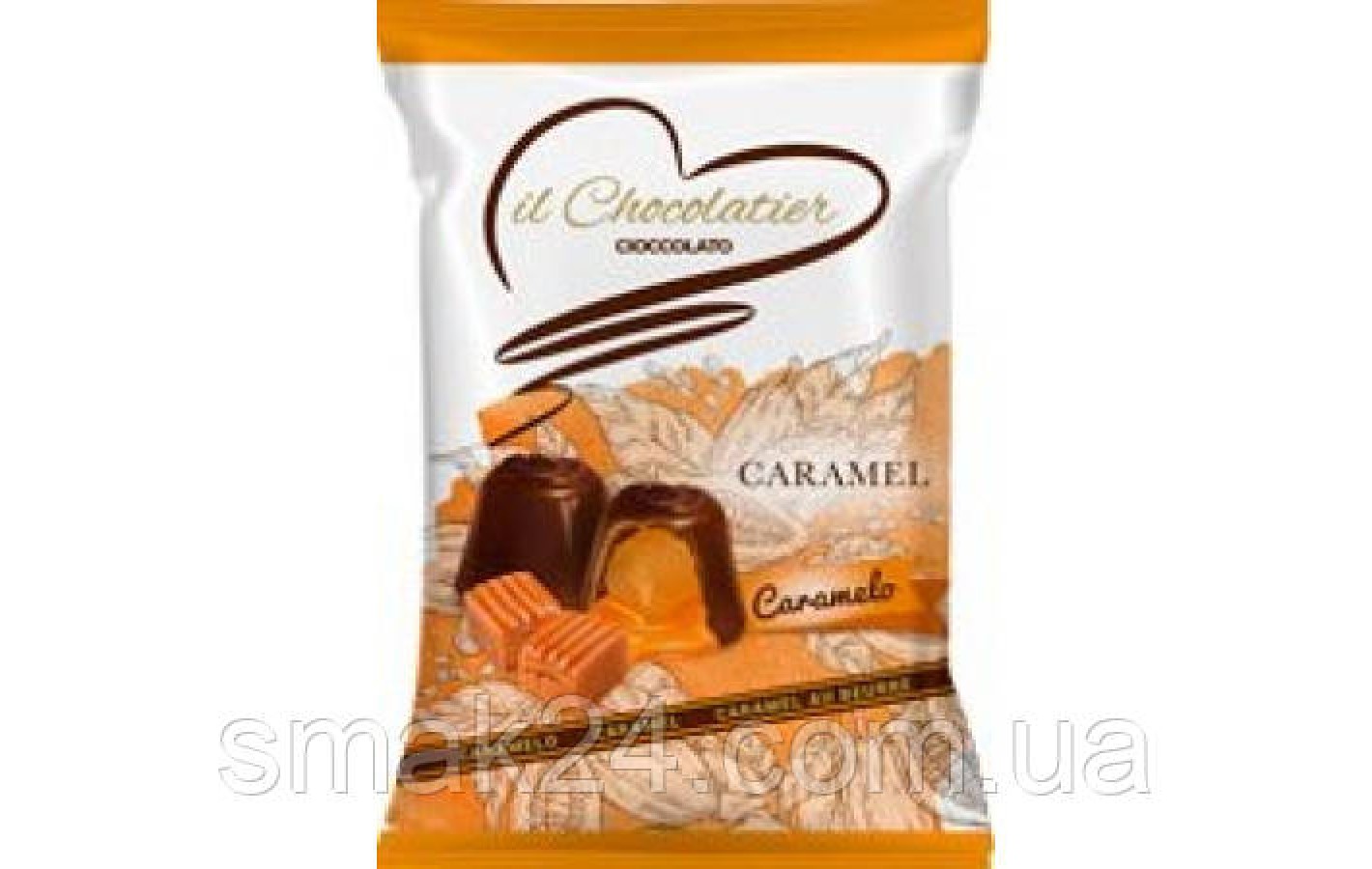 Конфеты из молочного шоколада с карамельным кремом il Chocolatier Caramel.  Состав: 60% молочный шоколад: сахар, какао-масло, сухо