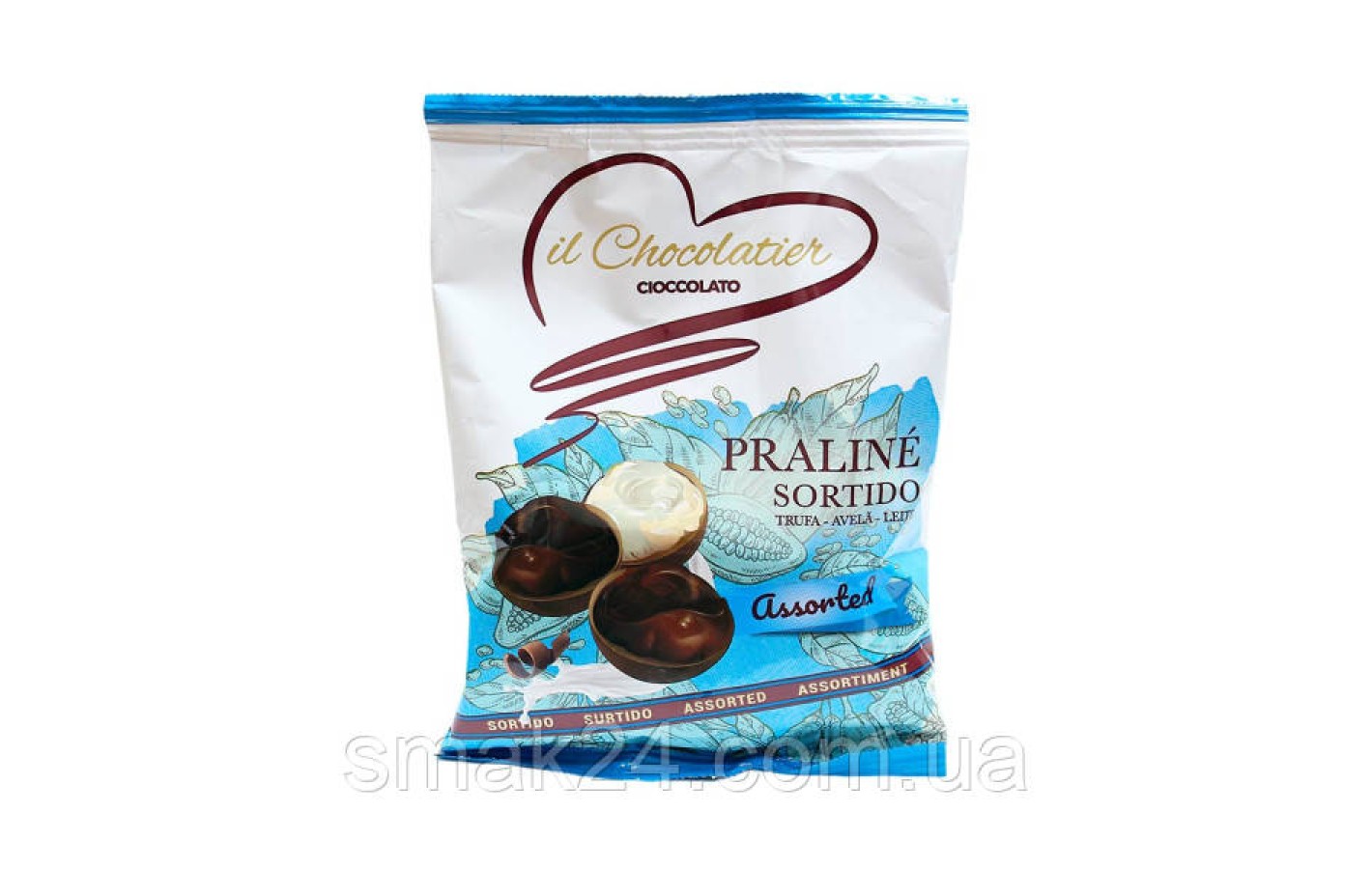 Конфеты пралине из молочного шоколада Ассорти БЕЗ ГЛЮТЕНА Eurochoc il Chocolatier Praline Sortido 100г Испания