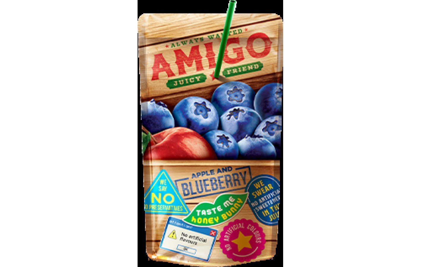 Сок Черника - Яблоко Amigo Blueberry and Apple 200 мл Македония