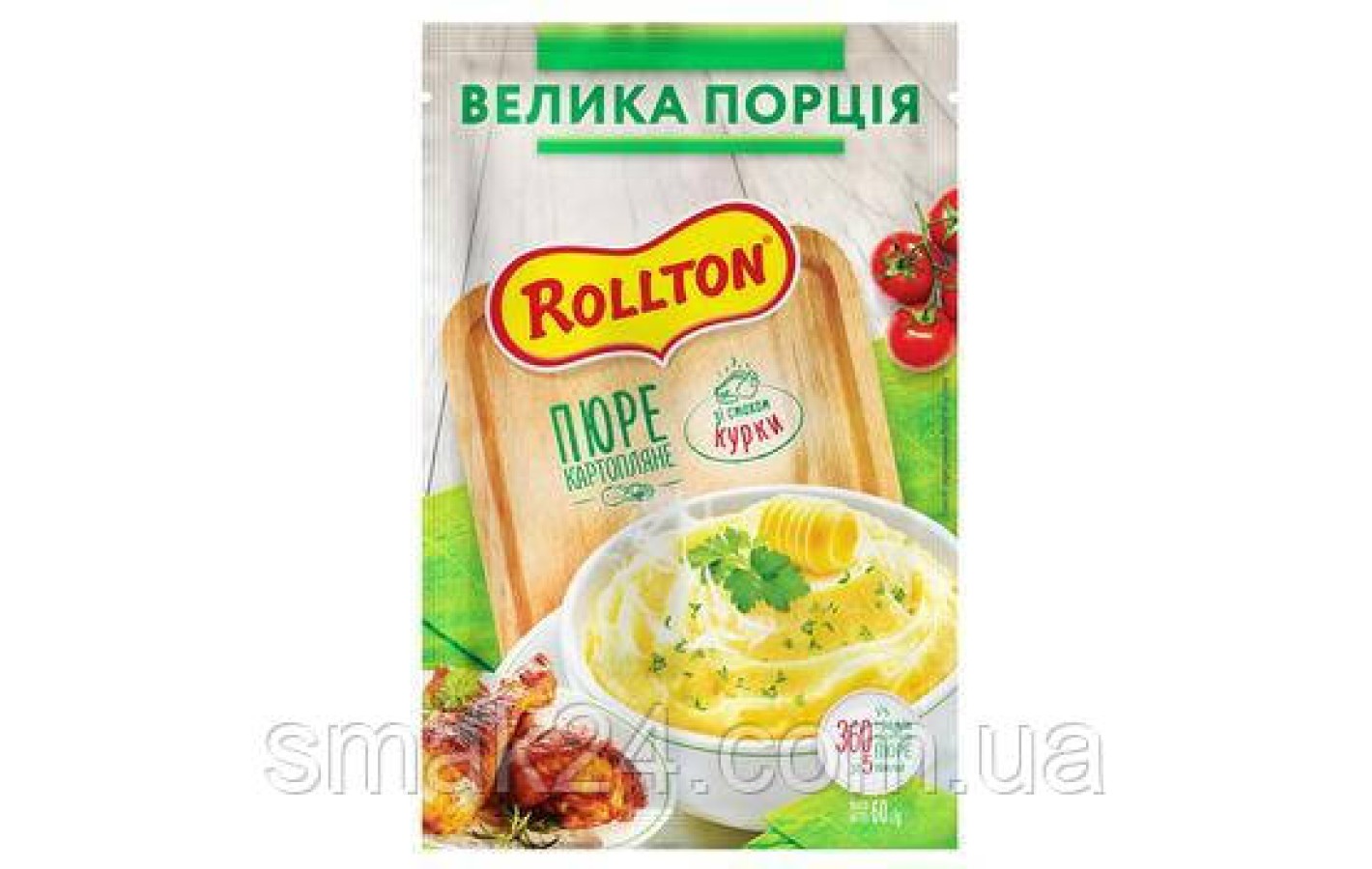 Пюре картофельное быстрого приготовления со вкусом курицы Rollton 60г