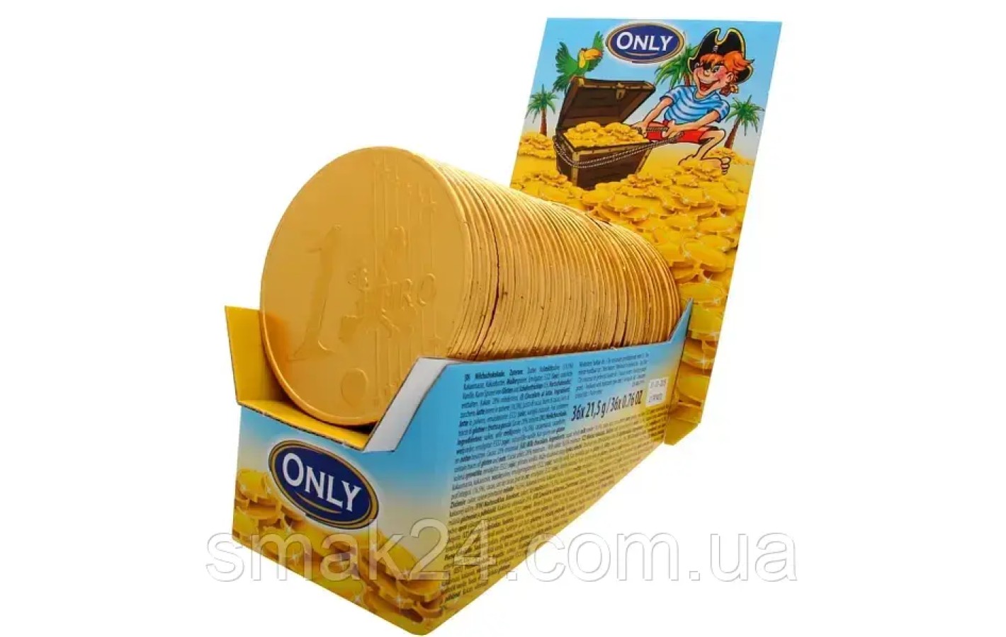 Шоколад молочний Євромонети Only 36x21.5г Австрія