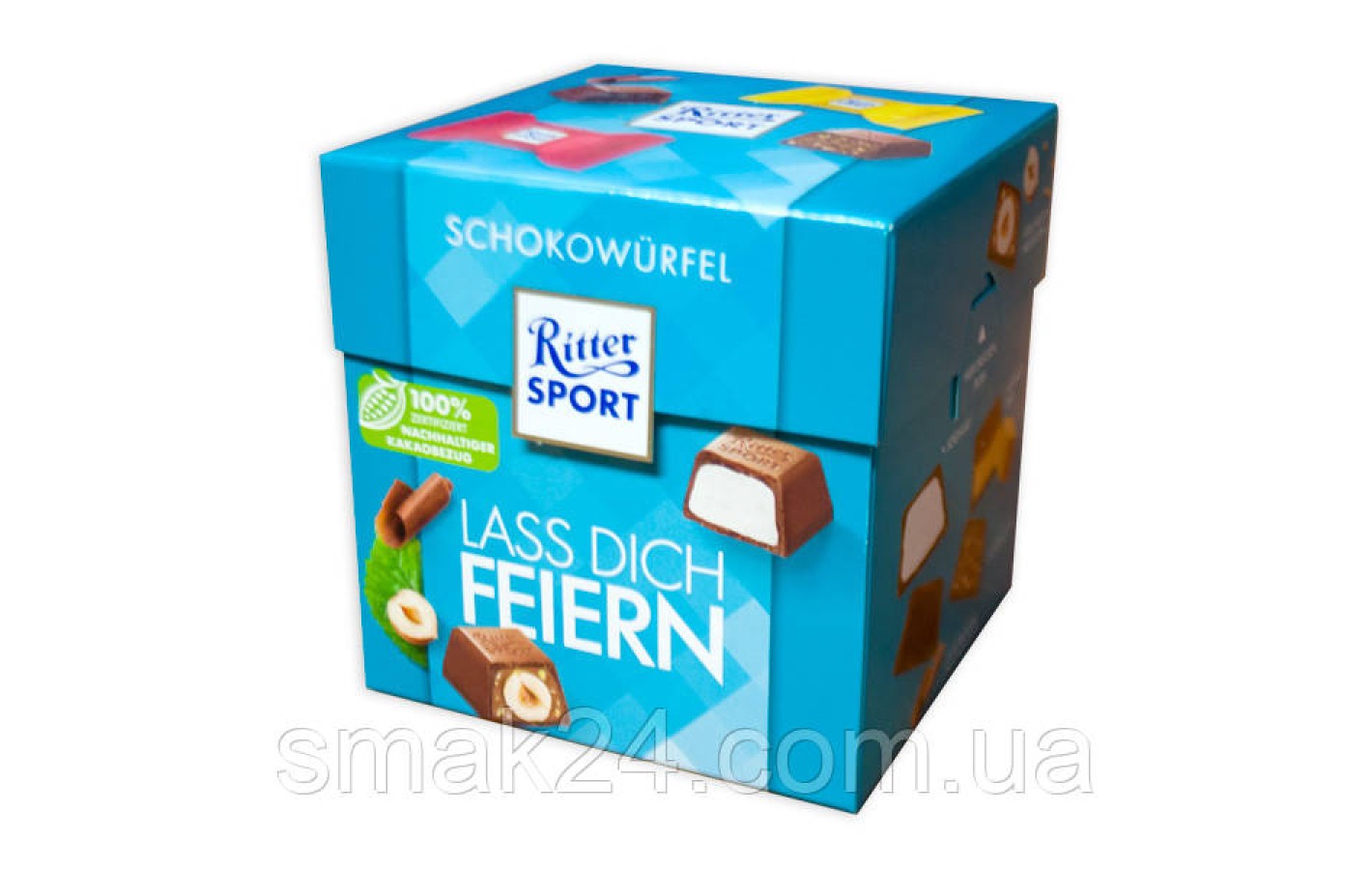 Набір шоколадних цукерок 5 смаків Ritter Sport Schokowurfel Las Dich Feiern 176г (22шт) Німеччина
