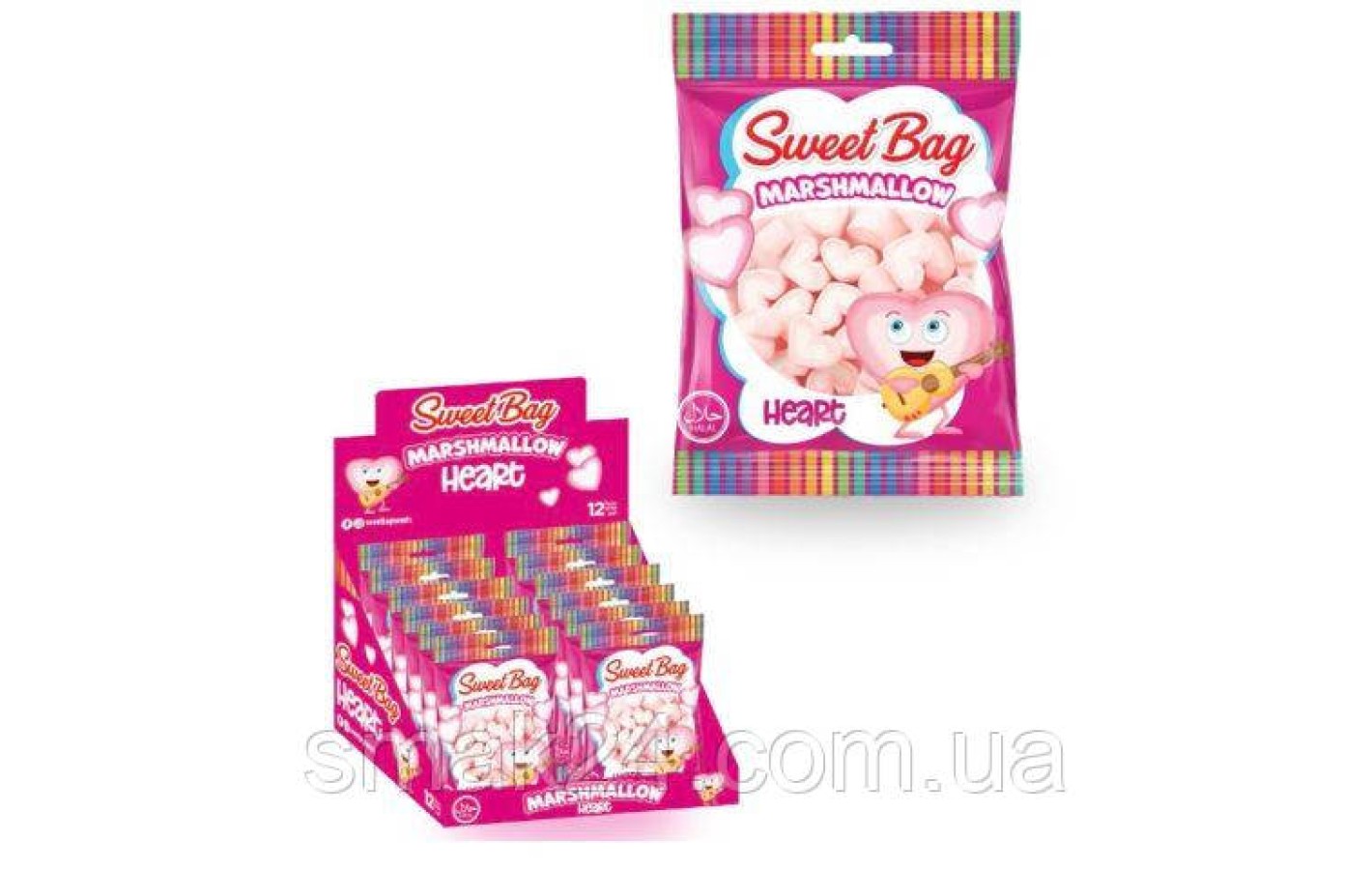 Зефир Маршмэллоу Сердечки Sweet Bag HEART 60г