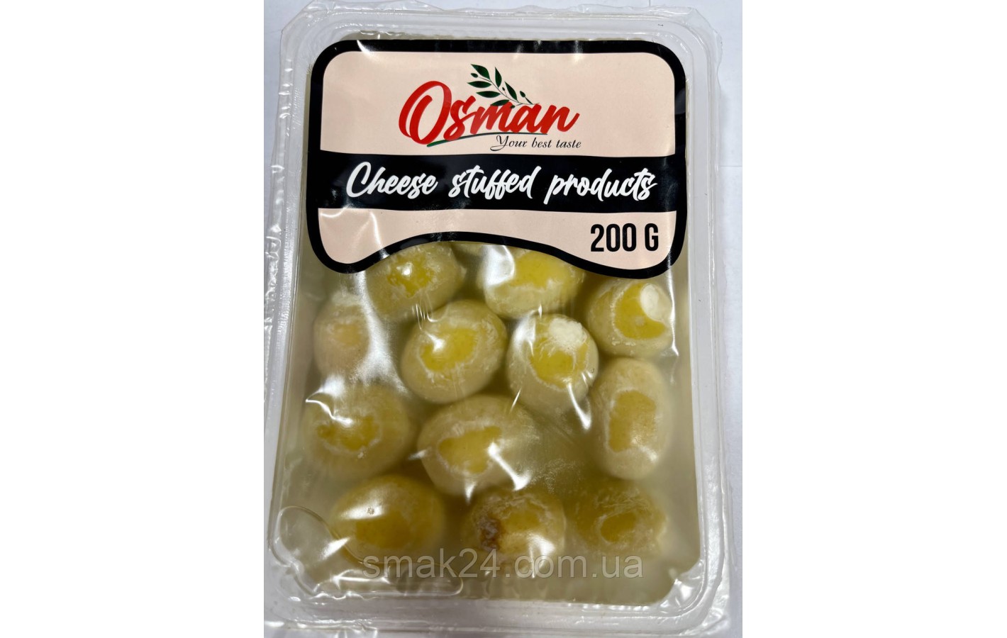 Оливки зелені фаршировані сиром у олії Osman Chees Stuffed products 200г Туреччина