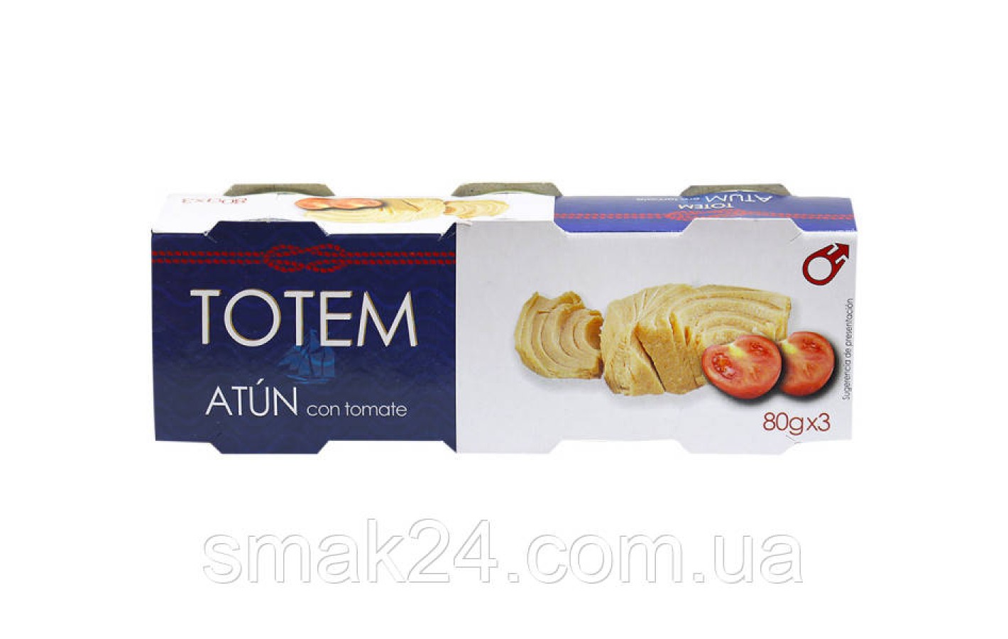 Филе тунца в томатном соусе Benimar Totem Atun con tomate (80гх3) 240г Испания