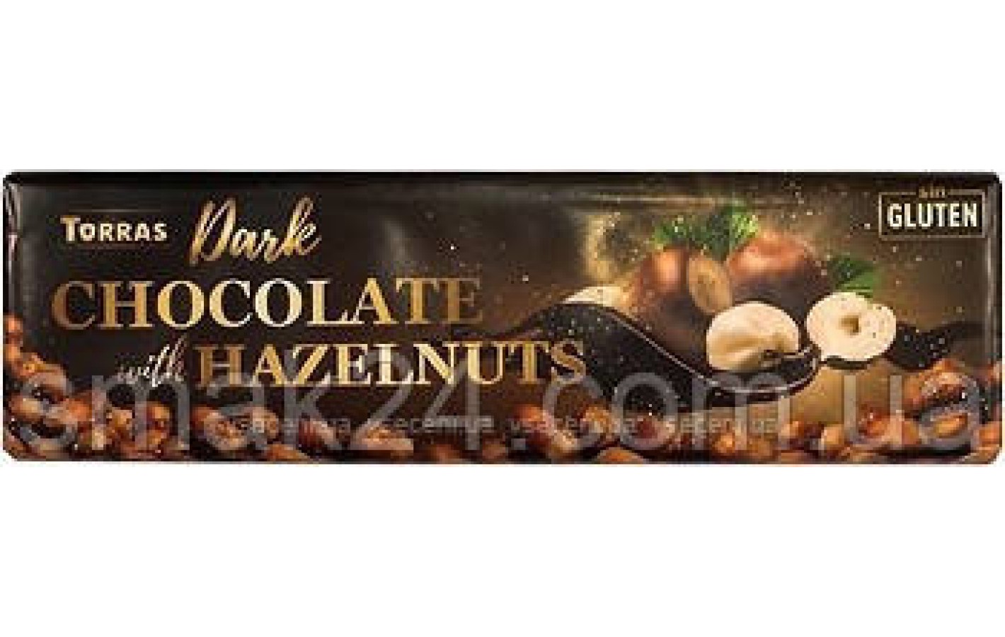 Шоколад чорний із фундуком БЕЗ ГЛЮТЕНА Torras Dark Chocolate with Huzelnuts 300 г Іспанія