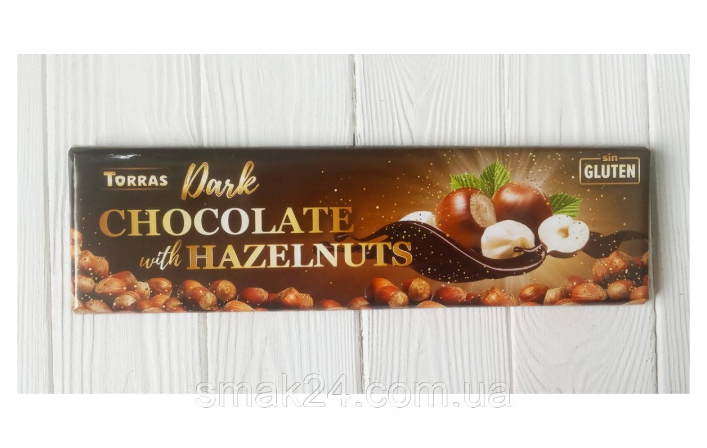Шоколад чорний із фундуком БЕЗ ГЛЮТЕНА Torras Dark Chocolate with Huzelnuts 300 г Іспанія