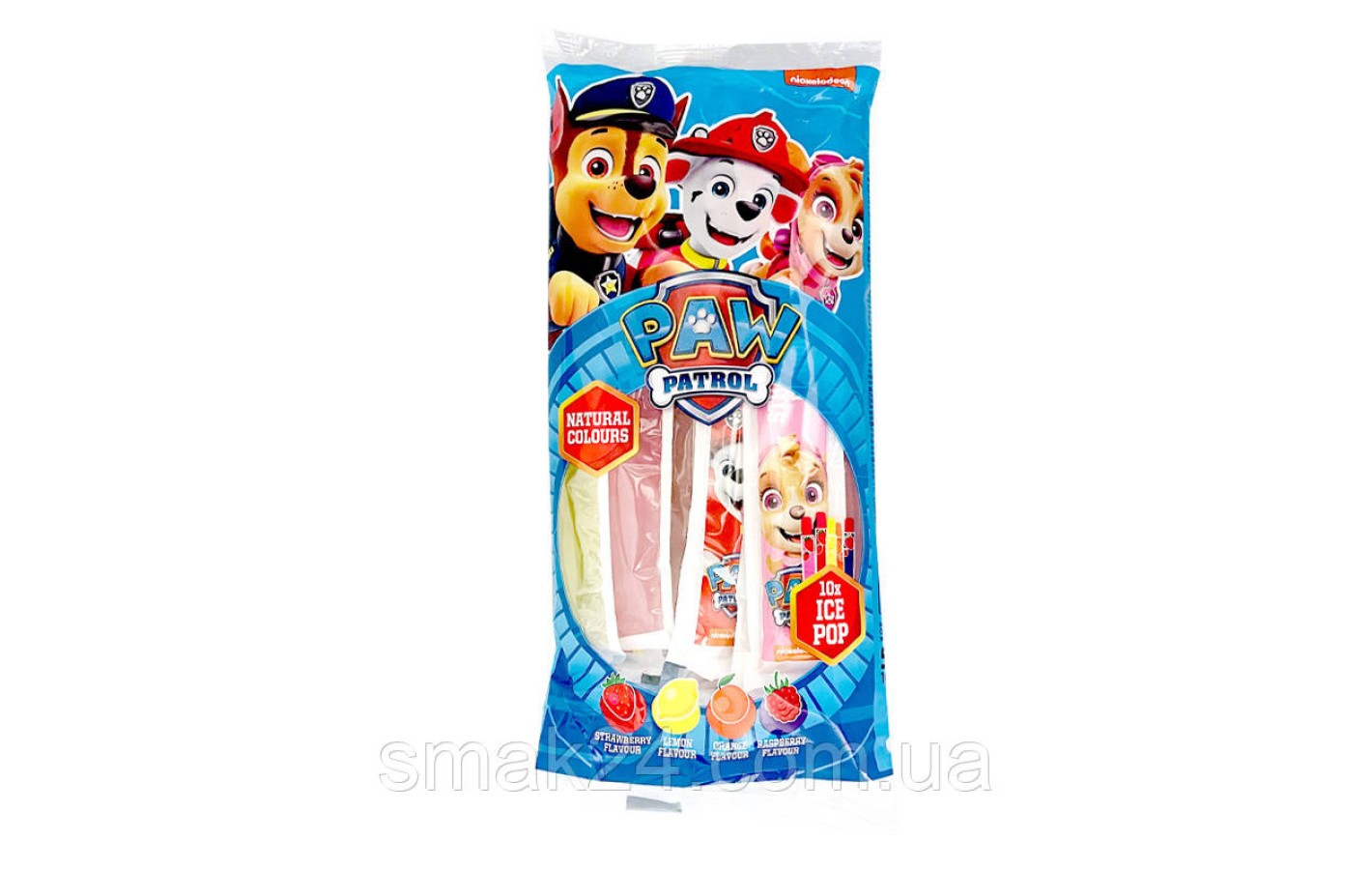 Лед-мороженое фруктовый Nickelodeon Paw Patrol Natural colours (10х50мл) 500мл Нидерланды